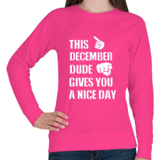 PRINTFASHION Ez a decemberi csávó szép napot kíván neked - Női pulóver - Fukszia női pulóver, kardigán