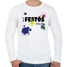 PRINTFASHION Ez a festős pólóm - Férfi hosszú ujjú póló - Fehér férfi póló