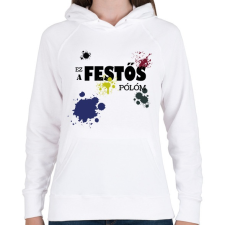 PRINTFASHION Ez a festős pólóm - Női kapucnis pulóver - Fehér női pulóver, kardigán