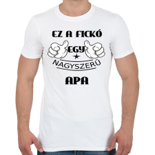 PRINTFASHION Ez a fickó egy nagyszerű apa - Férfi póló - Fehér férfi pulóver, kardigán