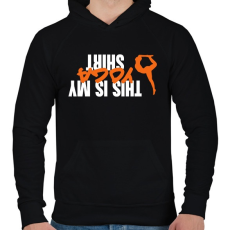 PRINTFASHION Ez a jóga pólóm - Férfi kapucnis pulóver - Fekete