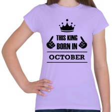 PRINTFASHION Ez a király októberben született - Női póló - Viola női póló