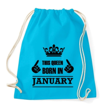 PRINTFASHION Ez a királynő januárban született - Sportzsák, Tornazsák - Surf blue tornazsák