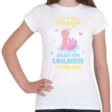 PRINTFASHION Ez a kis hercegnő - Hónappal - Női póló - Fehér női póló