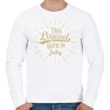 PRINTFASHION Ez a legenda Júliusban született - Férfi pulóver - Fehér férfi pulóver, kardigán