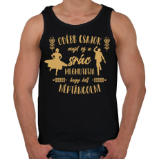 PRINTFASHION Ez a srác megmutatja - Néptánc - Férfi atléta - Fekete