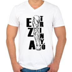 PRINTFASHION Ez a trinyó - Férfi V-nyakú póló - Fehér