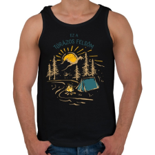 PRINTFASHION Ez a túrázós felsőm - Férfi atléta - Fekete atléta, trikó