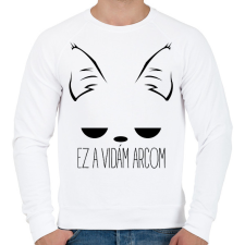 PRINTFASHION Ez a vidám arcom 2 - Férfi pulóver - Fehér férfi pulóver, kardigán