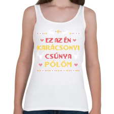 PRINTFASHION Ez az én karácsonyi csúnya pólóm - Női atléta - Fehér női trikó