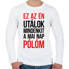 PRINTFASHION Ez az én pólóm - fekete - Férfi hosszú ujjú póló - Fehér