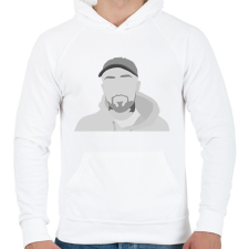PRINTFASHION EZ mac - Férfi kapucnis pulóver - Fehér férfi pulóver, kardigán