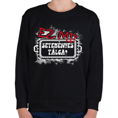 PRINTFASHION Ez mi? Seteményes tálca - Gyerek pulóver - Fekete