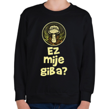 PRINTFASHION Ez milyen gomba? - Elírással - Gyerek pulóver - Fekete gyerek pulóver, kardigán