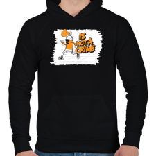 PRINTFASHION Ez nem bűncselekmény - Férfi kapucnis pulóver - Fekete férfi pulóver, kardigán