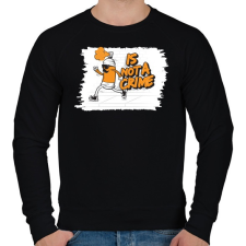PRINTFASHION Ez nem bűncselekmény - Férfi pulóver - Fekete férfi pulóver, kardigán