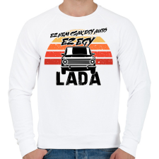 PRINTFASHION Ez nem csak egy autó ez egy LADA - Férfi pulóver - Fehér férfi pulóver, kardigán