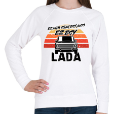 PRINTFASHION Ez nem csak egy autó ez egy LADA - Női pulóver - Fehér női pulóver, kardigán