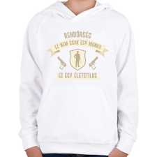 PRINTFASHION Ez nem csak egy munka - Gyerek kapucnis pulóver - Fehér gyerek pulóver, kardigán