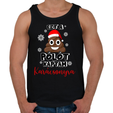 PRINTFASHION Ezt a szar pólót kaptam karácsonyra - Férfi atléta - Fekete atléta, trikó