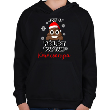 PRINTFASHION Ezt a szar pólót kaptam karácsonyra - Gyerek kapucnis pulóver - Fekete gyerek pulóver, kardigán