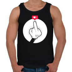 PRINTFASHION Ezt lájkold! - Férfi atléta - Fekete