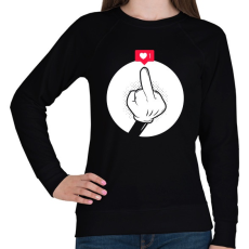 PRINTFASHION Ezt lájkold! - Női pulóver - Fekete