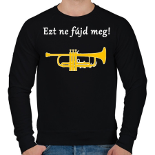 PRINTFASHION Ezt ne fújd meg - Férfi pulóver - Fekete férfi pulóver, kardigán