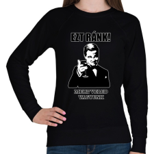 PRINTFASHION Ezt ránk! Mert veled vagyunk - Női pulóver - Fekete női pulóver, kardigán