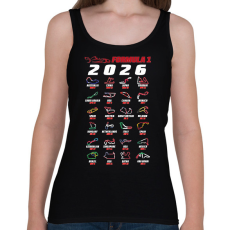 PRINTFASHION F1 2026 versenynaptár - Női atléta - Fekete