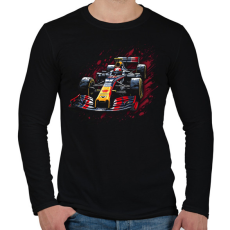PRINTFASHION F1 autó - Férfi hosszú ujjú póló - Fekete