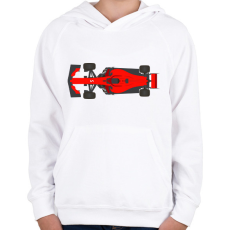 PRINTFASHION F1 Ferrari - Gyerek kapucnis pulóver - Fehér