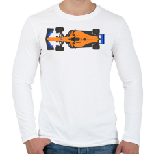 PRINTFASHION F1 McLaren - Férfi hosszú ujjú póló - Fehér férfi póló