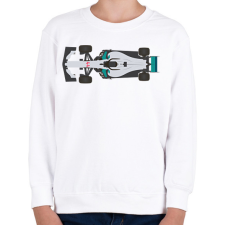 PRINTFASHION F1 Mercedes - Gyerek pulóver - Fehér gyerek pulóver, kardigán