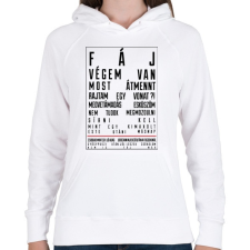 PRINTFASHION F Á J - Női kapucnis pulóver - Fehér női pulóver, kardigán