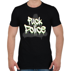 PRINTFASHION F*ck police - Férfi póló - Fekete