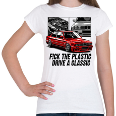 PRINTFASHION F!CK THE PLASTIK - Női póló - Fehér