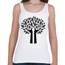 PRINTFASHION Fa - Női atléta - Fehér női trikó