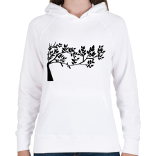 PRINTFASHION Fa - Női kapucnis pulóver - Fehér női pulóver, kardigán