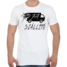 PRINTFASHION FA-SZÁLLÍTÓ BW - Férfi póló - Fehér