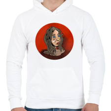 PRINTFASHION Face in Red - Férfi kapucnis pulóver - Fehér női pulóver, kardigán