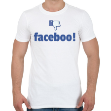 PRINTFASHION faceboo - Férfi póló - Fehér férfi póló