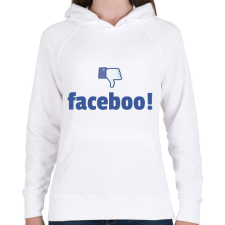 PRINTFASHION faceboo - Női kapucnis pulóver - Fehér női pulóver, kardigán