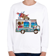 PRINTFASHION Fagyis autó - Gyerek pulóver - Fehér gyerek pulóver, kardigán