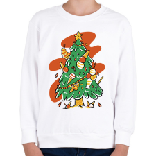 PRINTFASHION Fagyis karácsonyfa - Gyerek pulóver - Fehér gyerek pulóver, kardigán