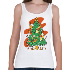 PRINTFASHION Fagyis karácsonyfa - Női atléta - Fehér női trikó