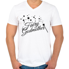 PRINTFASHION Fairy Godmother - Férfi V-nyakú póló - Fehér