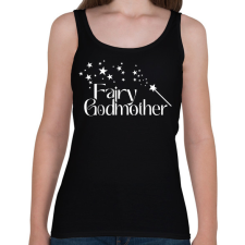 PRINTFASHION Fairy Godmother - Női atléta - Fekete női trikó