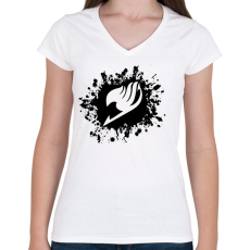 PRINTFASHION Fairy Tail logo - Női V-nyakú póló - Fehér