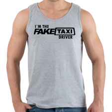 PRINTFASHION Faketaxi Driver - Férfi atléta - Sport szürke atléta, trikó